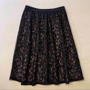 Express Black Lace Layered Skirt